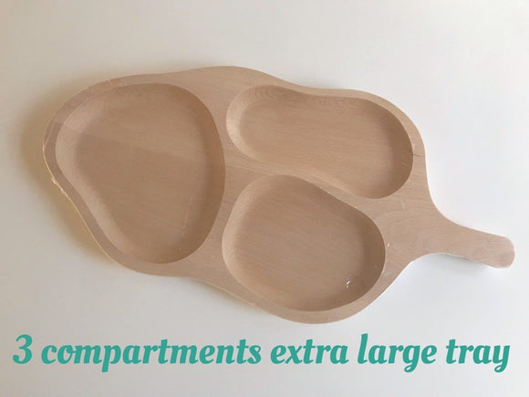 3 Compartments Montessori Tray