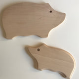 Small Pig Shaped Wooden Board