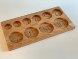 1-10 Number Sorting Tray / 10 rounded section tray