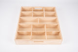 Wooden sorting tray - 14 way