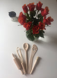 Mother’s Day Baking Set / wooden kitchen utensils