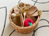 Carla’s Treasure Basket with 15 sensory-rich objects