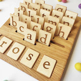 Wooden Double-Sided Board/Stand with Lowercase Letter Cards / Alphabet Set
