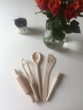 Mother’s Day Baking Set / wooden kitchen utensils