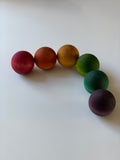 Carla’s Treasure Rainbow Wooden Balls  - Set of 6