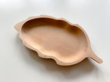 Leaf shaped wooden tray