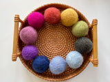 Rainbow Wool Balls 5cmD/ Set of 10