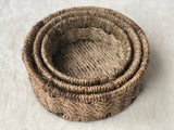 Round Seagrass Baskets - Set of 3 / Outlet