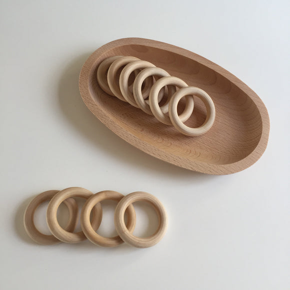 Wooden rings 50mmD