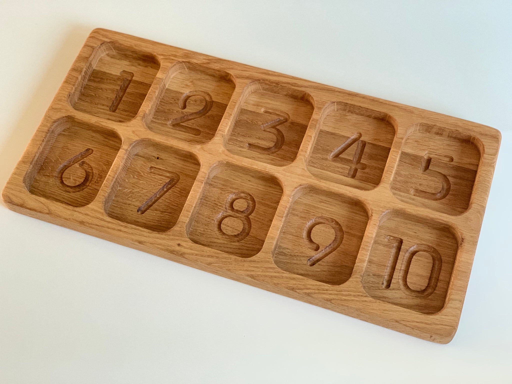 10 wooden counting trays - Kids gift or Math Teachers gift - toddler first retailer learning numbers, counting kit, wood Montessori educational toys