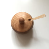Wooden bowl with lid / Sugar bowl