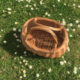 Wicker Oval Shopping Basket with Swing Handles / Child’s Swing Handled Coracle