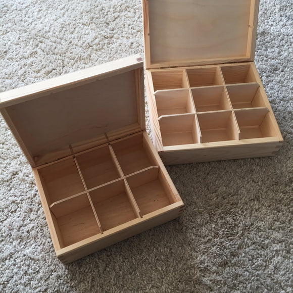 Tinker tray with lid / 6, 9, 12 compartments
