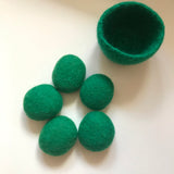 Felted pebbles