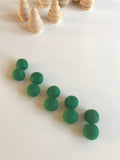 Green Felted Balls - Set of 10 pieces - 20mm D each pompom