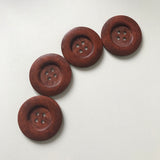 Extra Large Wooden Brown Buttons, Threading Activity Set
