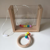 Nursing and teething baby gift set / Rainbow silicone beads