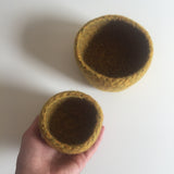 Felted wool bowls